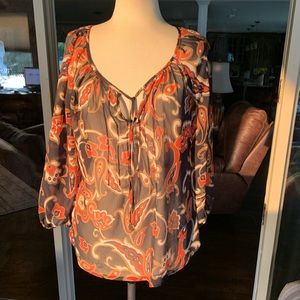 Vintage sheer paisley top. Sz large